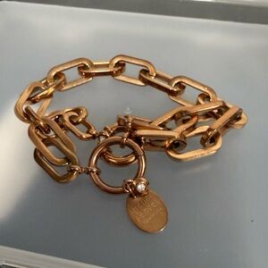 henri bendel Rose Gold Chunky Link Toggle Bracelet
